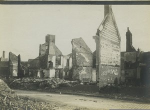 France WWI Somme Front Village Ruins Old Photo 1918