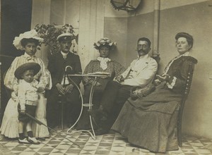 Belgium Blankenberge Named Group at Hotel Nys Old Photo 1904