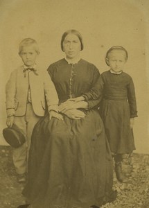 France Hesdin Family Mother & Children Old Photo Falize Hodgson 1870