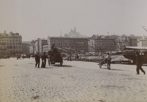 France Marseille quays of the Old Port Notre Dame de la Garde Old Photo 1890