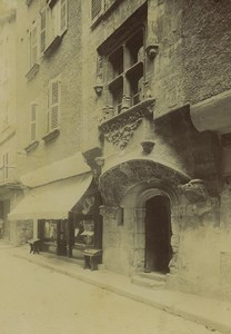 France Architecture detail Street House Old Photo 1890