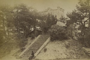 France Fontainebleau Forest Tour Denecourt Tower Old Photo 1905