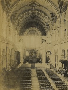France Paris Eglise de la Trinite Trinity Church Interior Old Photo 1890