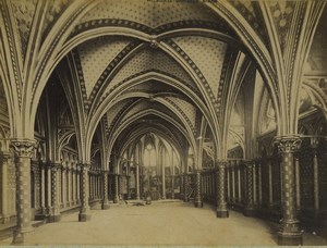 France Paris Sainte Chapelle Church Interior Old Photo 1890