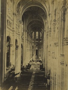 France Paris Eglise St Eustache Church Interior Old Photo 1890