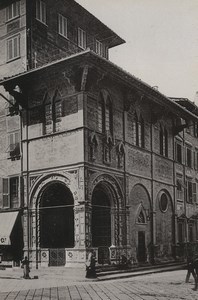 Italy Firenze Florence Loggia del Bigallo Old Photo Cabinet card 1890