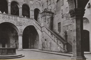 Italy Firenze Florence Bargello Courtyard Old Photo Cabinet card 1890