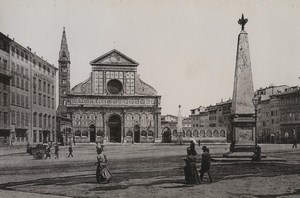 Italy Firenze Florence Basilica Santa Maria Novella Old Photo Cabinet card 1890