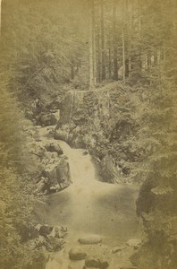 France Gerardmer Saut des Cuves Waterfall Old Photo Cabinet card Neurdein 1890