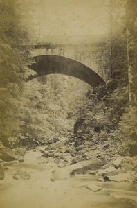 France Gerardmer Vologne Bridge Old Photo Cabinet card Neurdein 1890