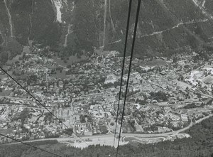 France Chamonix Photographic Study Ski Lift Old Deplechin Photo 1990