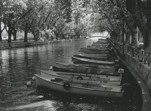 France Annecy Photographic Study Boats Old Deplechin Photo 1990