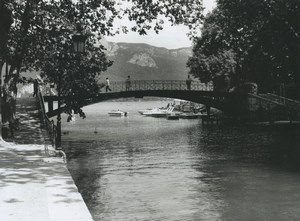France Photographic Study Bridge on Lake? Old Deplechin Photo 1970