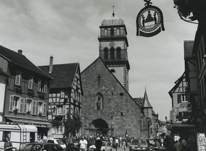 France Alsace Kaysersberg Eglise GE Massenez Wine Shop Old Deplechin Photo 1970