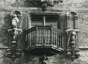 France Photographic Study Sculpted Balcony Old Deplechin Photo 1970