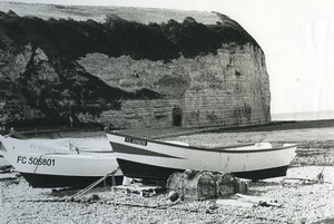 France Etretat Photographic Study Cliffs Seaside Boats Deplechin Photo 1970 #10