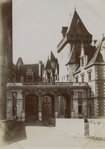 France Pyrenees Pau Castle entrance Old Photo 1900