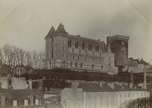 France Pyrenees Pau Castle & Town Old Photo 1900