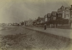 France Saint Malo Paramé Villas on the dike Old Photo 1900