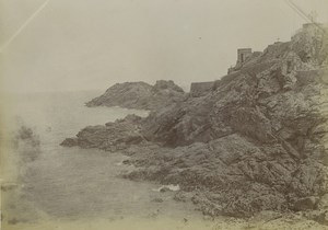 France Saint Lunaire pointe du Décollé rocks seaside Old Photo 1900