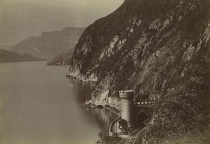 France Alps Aix les Bains Lac du Bourget Railway Tunnel Old Photo 1900
