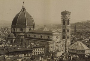 Italy Firenze cathedral S. Lorenzo Old Photo Alinari 1890