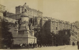 Italy Genova  Colombus Monument Old Photo Noack 1890