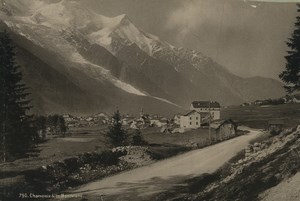 France Alpes Chamonix et le Mont Blanc Ancienne Photo 1890