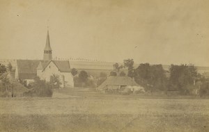 France Aubeterre panorama village church Old Photo 1873