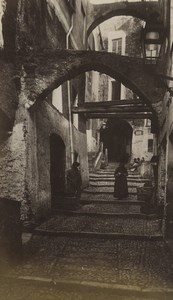 Italy Sanremo Old Town Narrow Street 2 Old Photos 1890