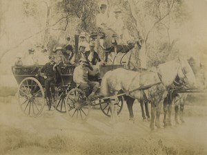 Italy Sanremo Pompeiana ? Omnibus Horsebus Old Photo 1890