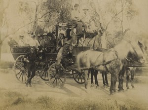 Italy Sanremo Pompeiana ? Omnibus Horsebus Old Photo 1890