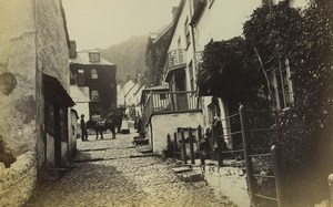United Kingdom Devon Clovelly Steep Cobbled Street Old Photo 1890