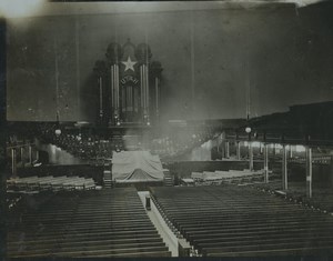 USA Salt Lake City interior of Mormon Temple Old Photo 1904