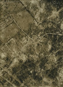 France WWI Cantigny Aviation Old Aerial Photo 1918