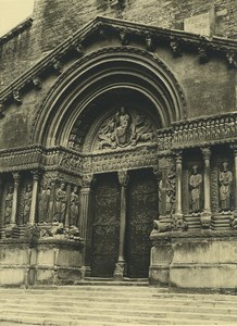 France Arles Church of Sainte Trophime Cathedral Old Photo 1947