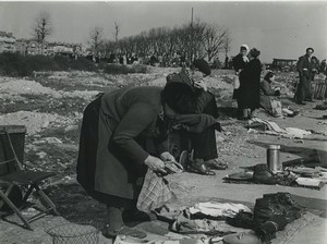 France Paris Flea Market Porte de Vanves Marché aux Puces Old Photo 1952