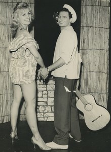 France singer Michelle Dystell & Andre Bernaudey Old Photo 1960