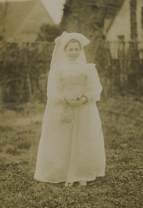 France Region of Lille First Communion Old Cabinet Photo 1900