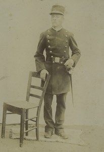 France Tours military portrait Uniform Old Cabinet Photo Romain 1900
