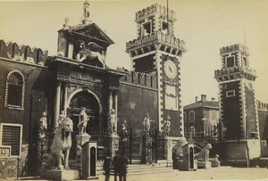 Italy Venice Venetian Arsenal Architecture Old Cabinet Photo 1870
