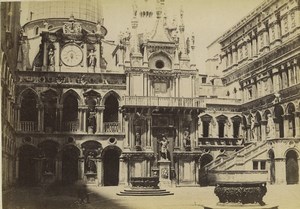 Italy Venice Doge's Palace Palazzo Ducale Courtyard Old Cabinet Photo 1870