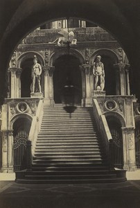 Italy Venice Giants Staircase Doge's Palace Old Cabinet Photo 1870