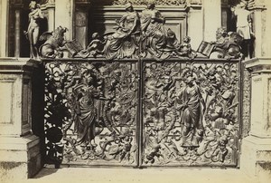 Italy Venice Loggetta del Sansovino Bronze Gate Old Cabinet Photo 1870