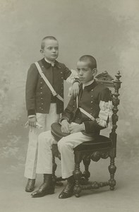 France Rennes Boys in Uniform Portrait Old Cabinet Photo Ordinaire 1900