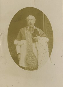 France Catholic Priest Portrait Vestment Old Photo 1890