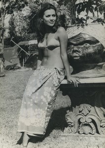 France French Riviera Italian actress Silvia Monti Old Photo 1968