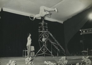 France Music Hall Acrobats Old Photo 1960's