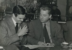 Belgium actors Claude Dauphin & Louis Jourdan Old Photo 1960's