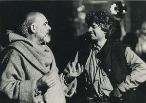 Film the Name of the Rose Sean Connery & Jean Jacques Annaud Old Photo 1985
